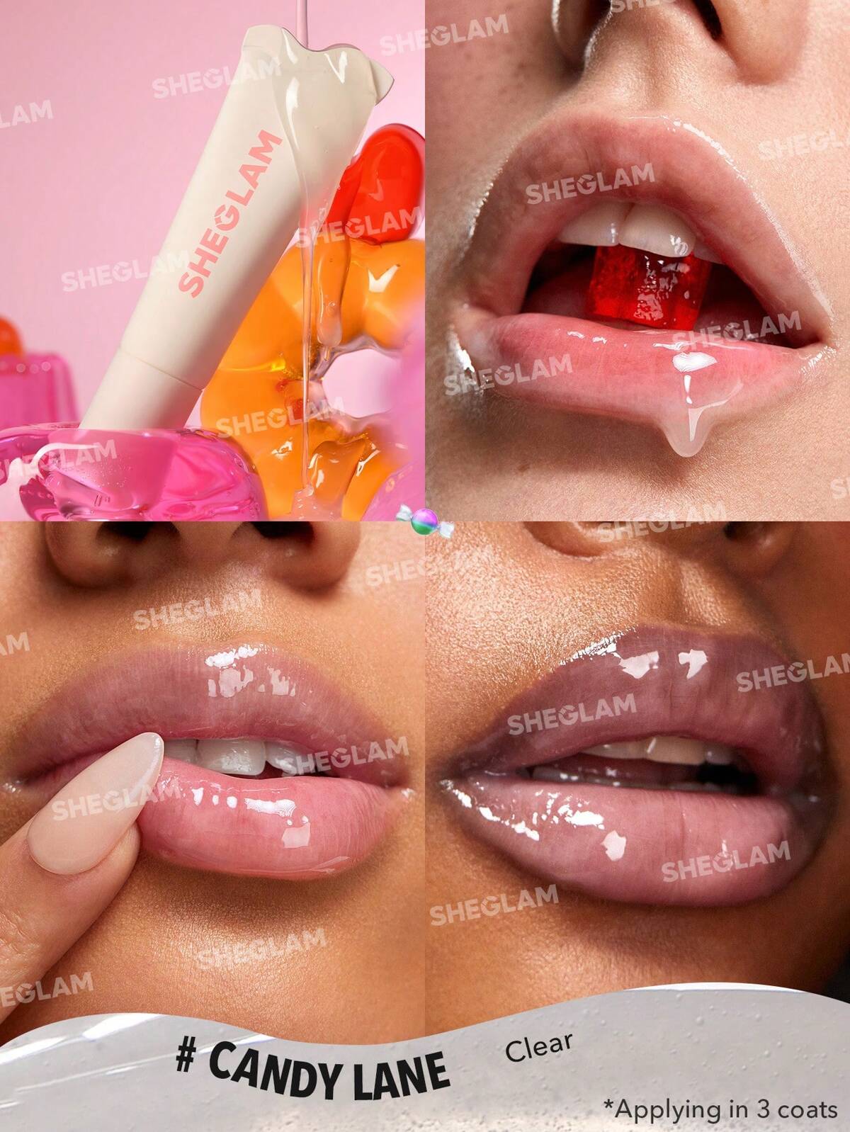 SHEGLAM crystal glaze moisturizing lip care- flavoured lipgloss