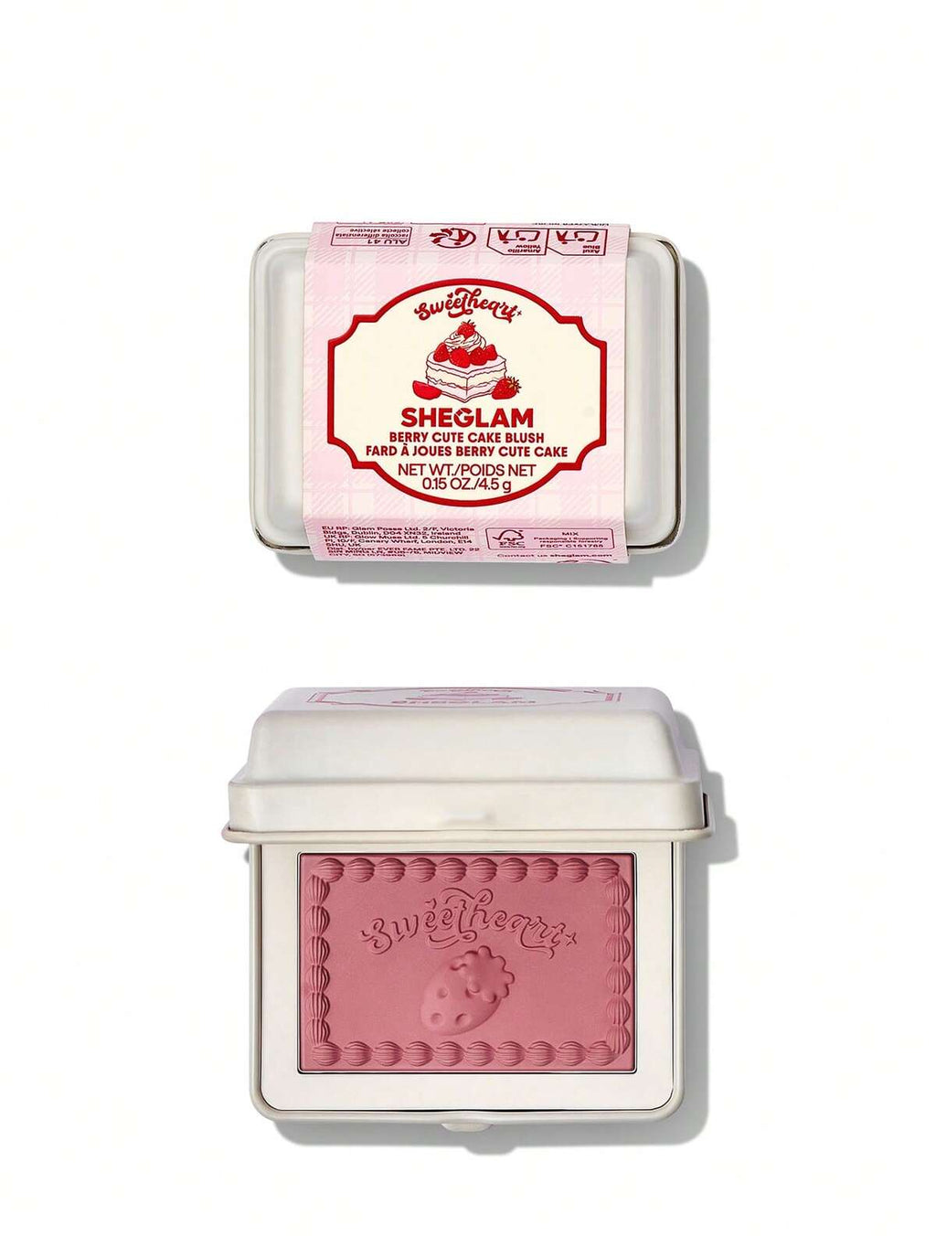 SHEGLAM berry cute cake blush- sweetheart collection