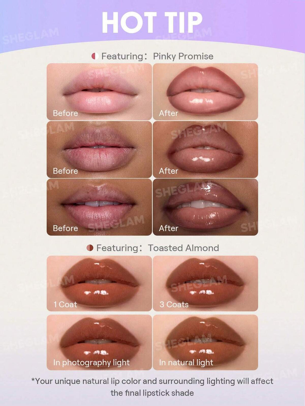 SHEGLAM line to shine peel off lip stain and gloss duo
