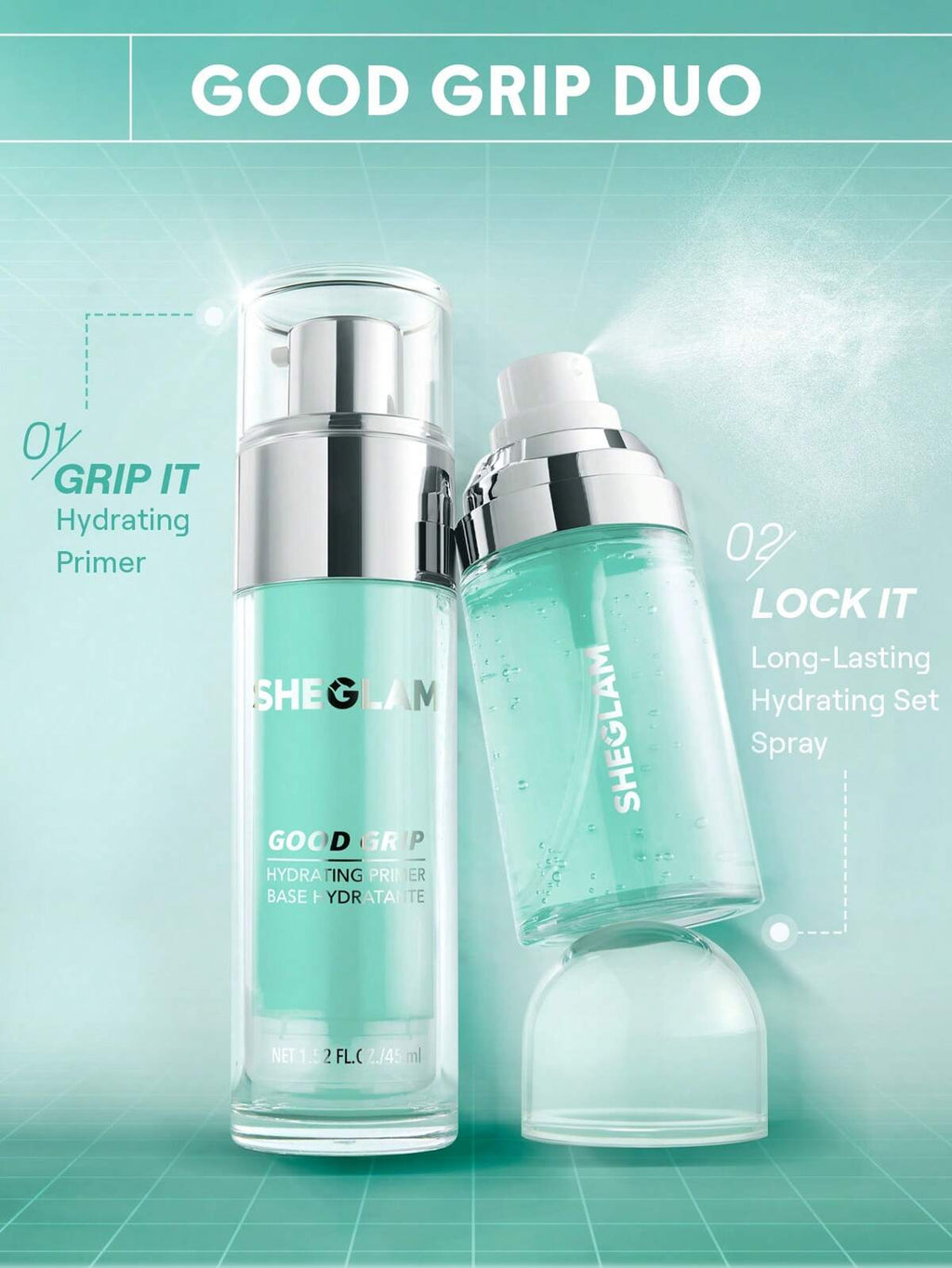 SHEGLAM Good grip hydrating prime & set setting spray