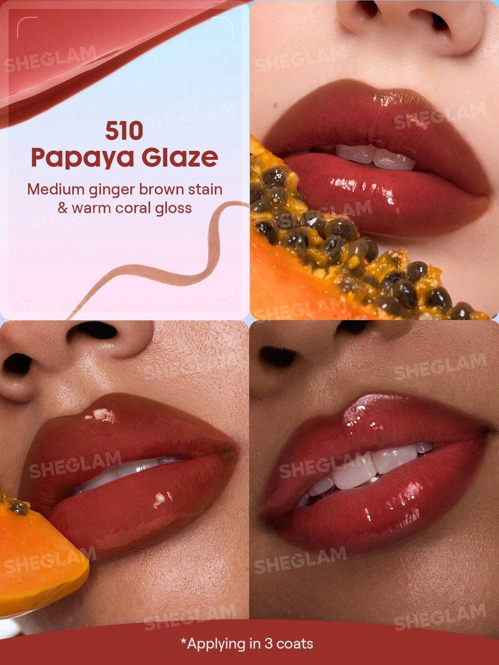 SHEGLAM line to shine peel off lip stain and gloss duo