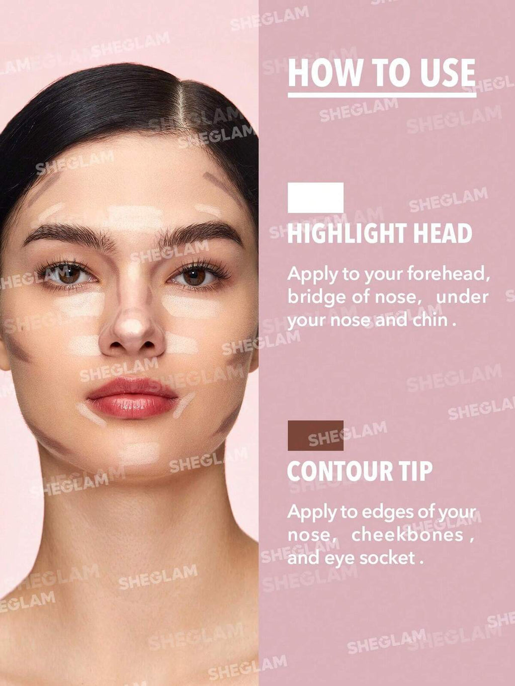 SHEGLAM fine line 2 in 1 nose contour & highlighter pen