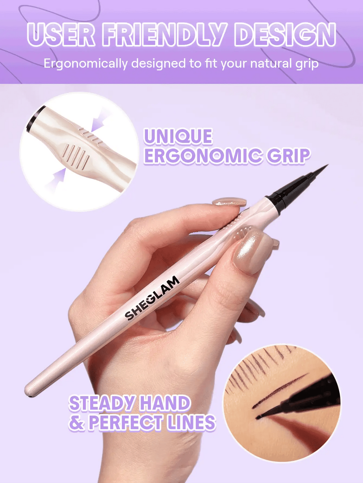 SHEGLAM Glide control liquid eyeliner - Matte Black