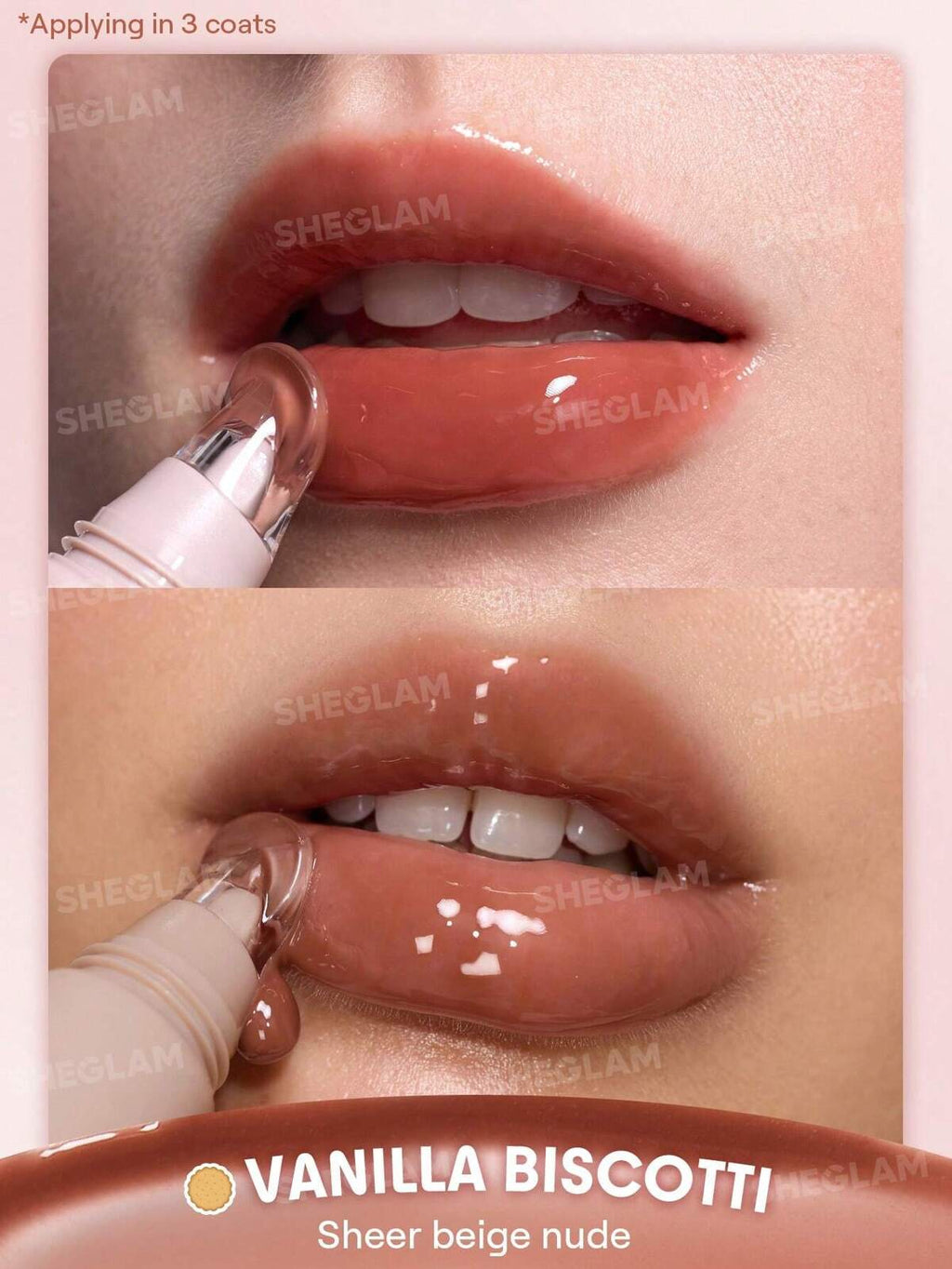 SHEGLAM crystal glaze moisturizing lip care- flavoured lipgloss