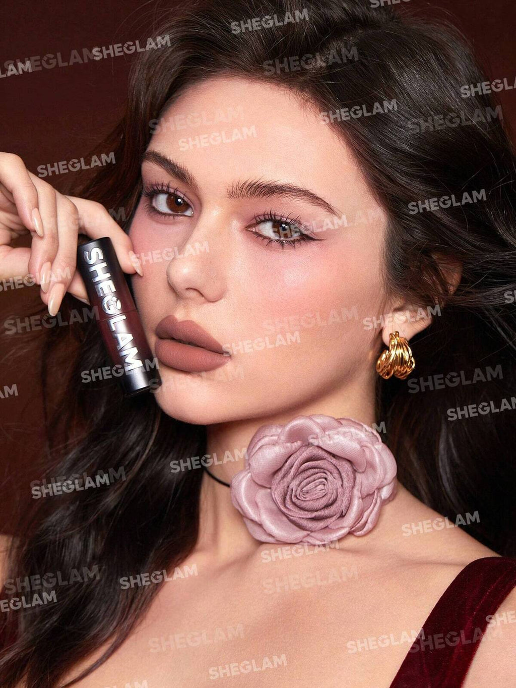 SHEGLAM dynamatte boom long lasting matte lipstick (ember rose)