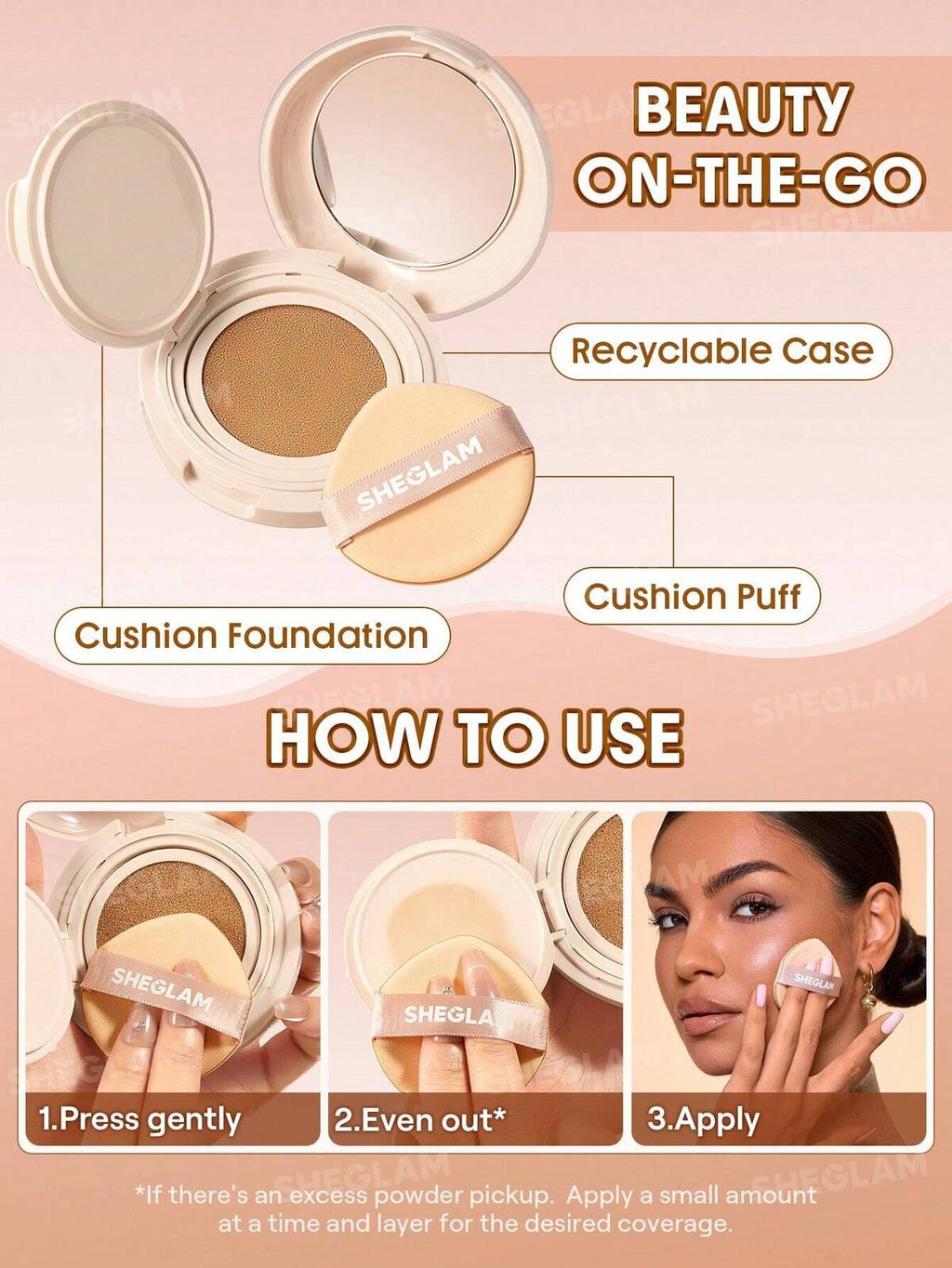 A- SHEGLAM Lock & Go cushion foundation