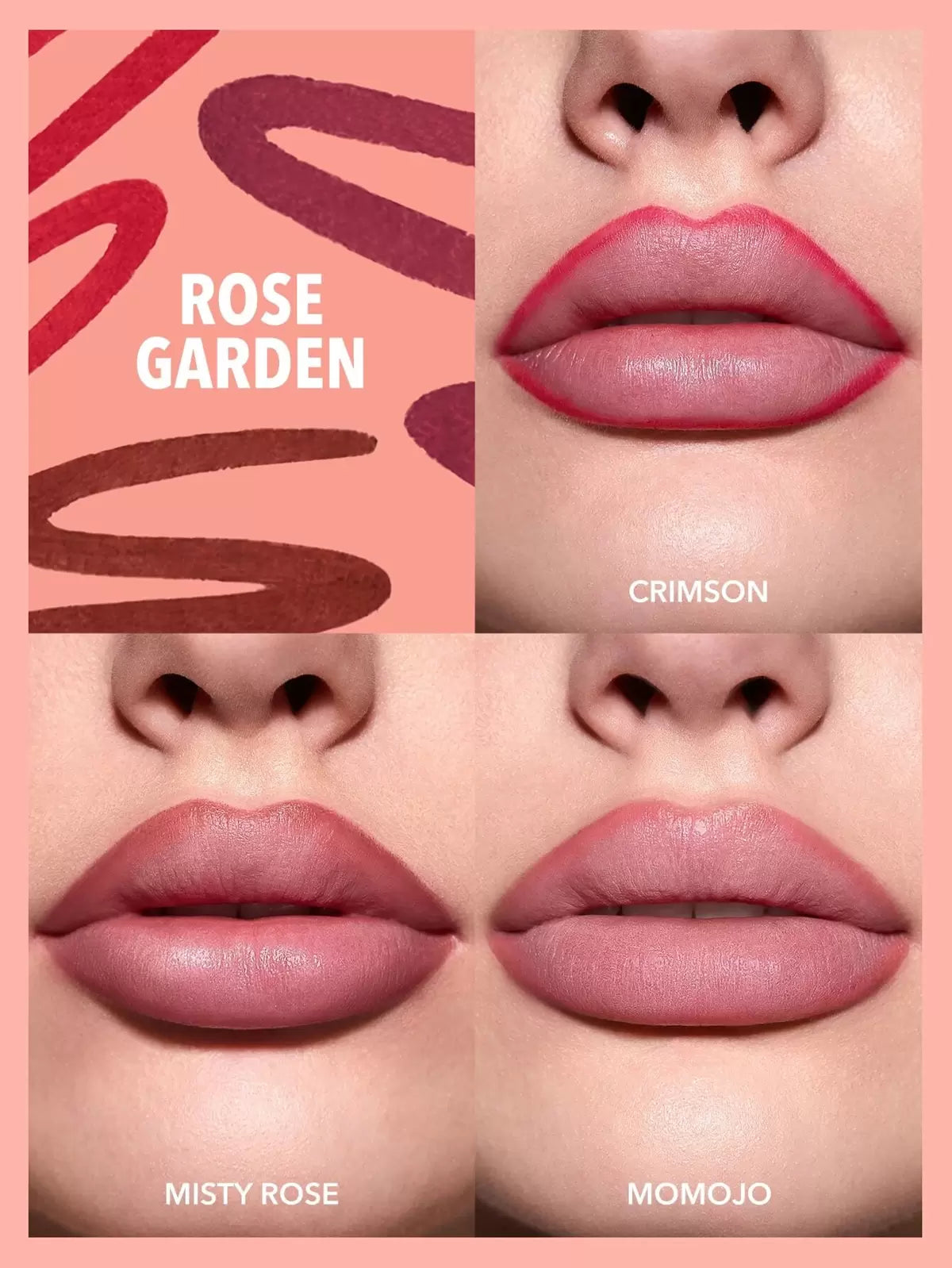 SHEGLAM so lippy lip liner set- rose garden (pink)