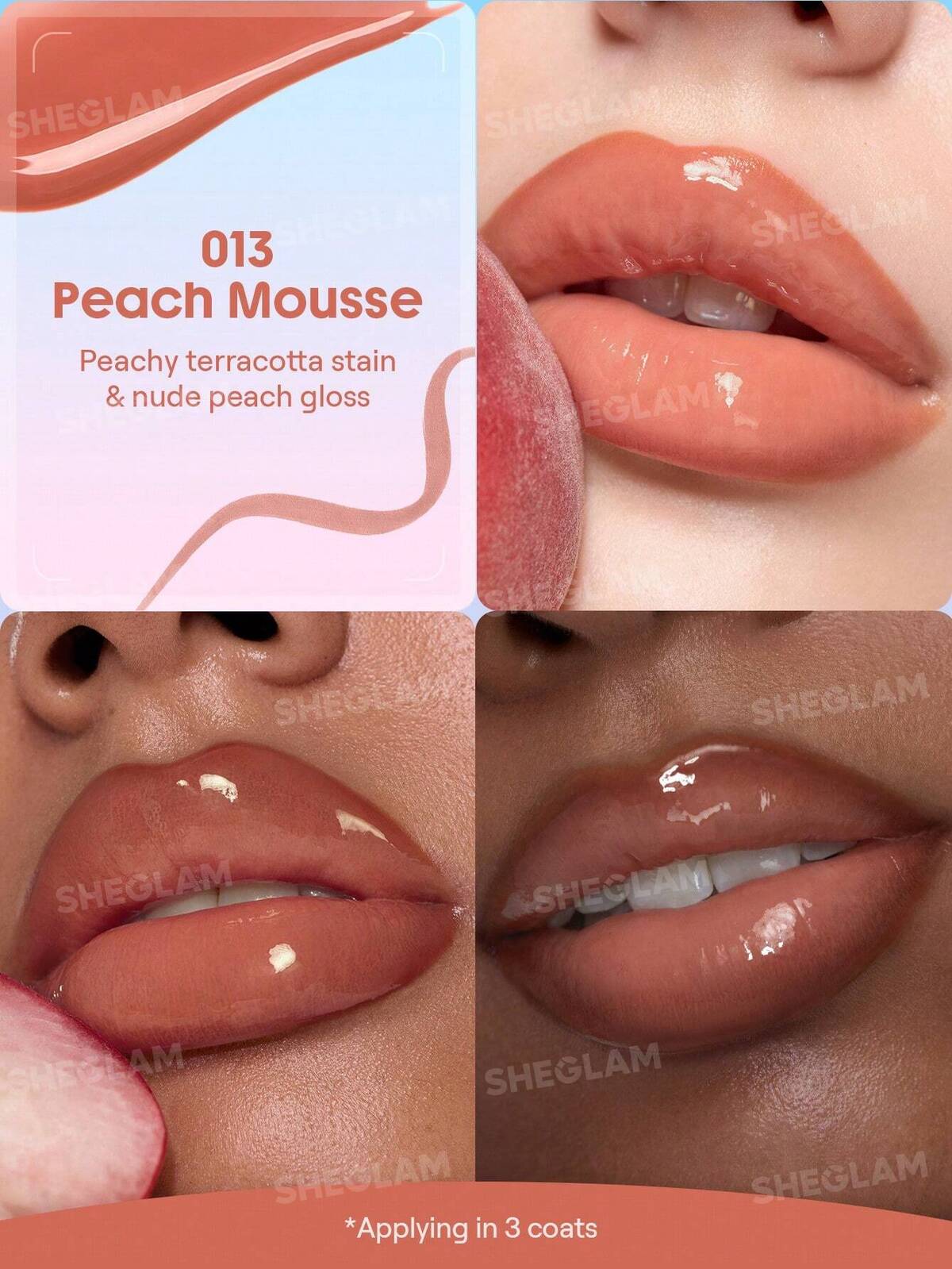 SHEGLAM line to shine peel off lip stain and gloss duo
