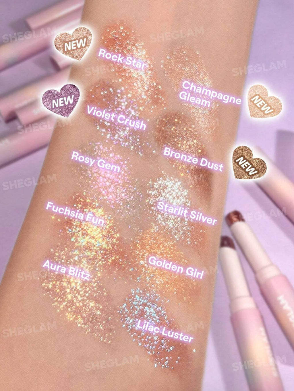 SHEGLAM crystal jelly glaze stick(shimmer stick)