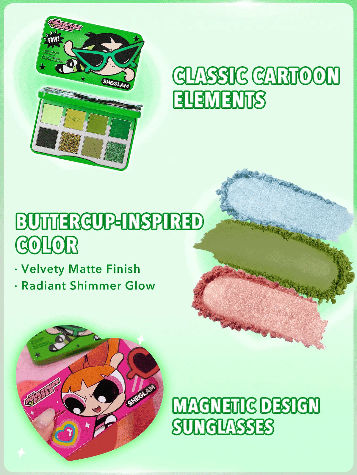 The Powerpuff Girls X SHEGLAM The Professor's Girls Palette